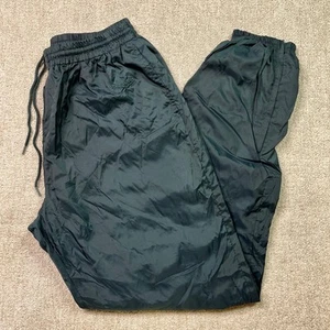 Pantalones de chándal Reebok cortavientos pantalones de chándal forrados años 90 cremalleras de pierna vintage L - Imagen 1 de 8