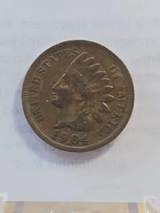 1904 Indian Head Cent Penny - Circulated -#5093 - Picture 1 of 4