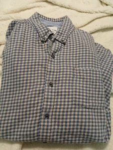 Vtg International Report Shirt Men's XL Blue Plaid Button Long Sleeve  Classics - Picture 1 of 8