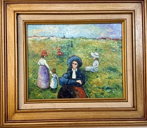 After David Berliuk Mid Century Modern Oil Painting On Canvasboard FRAMED - Picture 1 of 12