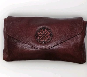 Radley Ladied Clutch Bag Red Leaher Logo Very Good Condition  - Picture 1 of 20