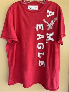 American Eagle Outfitters Short Sleeve Red Shirt Size XL Men’s Athletic Fit - Picture 1 of 14