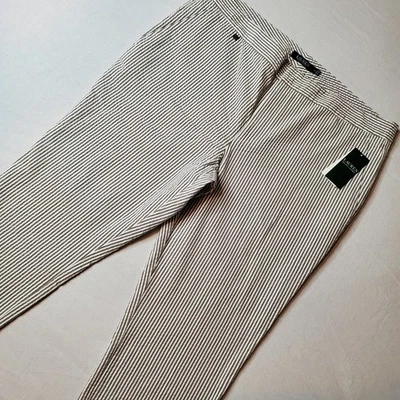 Ralph Lauren Women's Size 16 NWT Tapered Leg Seersucker Pant Sage Moss Gray - Image 1 of 4