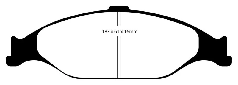 EBC Ford Mustang 3.8 99-04 Yellowstuff Front Brake Pads Foto 1 de 4
