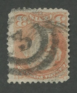 CANADA #37 USED SMALL QUEEN 2-RING NUMERAL CANCEL "3" - Picture 1 of 1