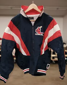 Pro Motion St. Louis Cardinals MLB Mens Sz S Full Zip Lightweight Jacket VTG 90s - Picture 1 of 18