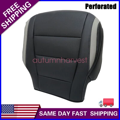 Cubierta de asiento de cuero perforado inferior negra para Ford F150 2017-2020 Foto 1 de 4