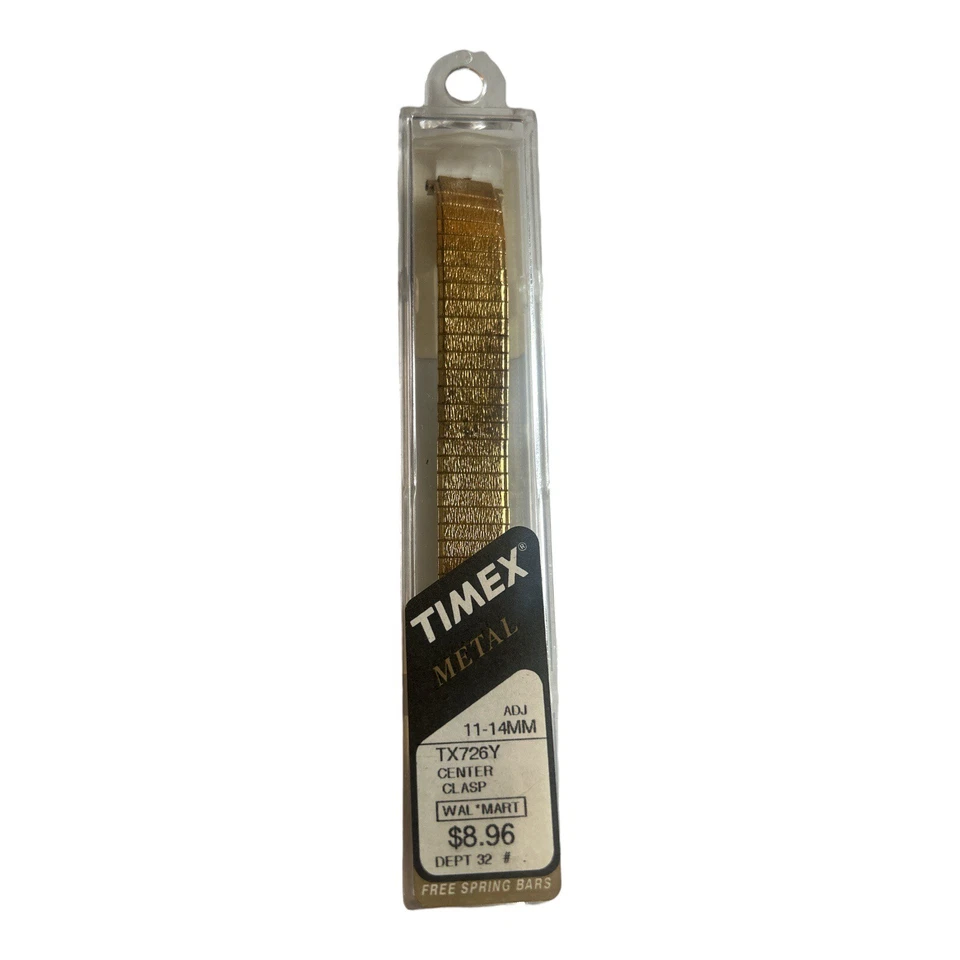 Timex Goldtone 11-14mm Long Taper Ultra Flex Watch Band Reg To Long TX426Y READ - Image 1 of 4