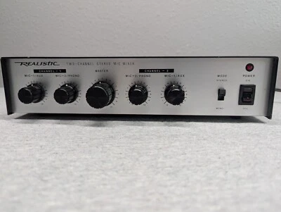 Mezclador de micrófono estéreo de dos canales Realistic 33-1057A Foto 1 de 4