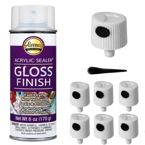 6 Spray Caps for Aleene's 26412 Spray Gloss Finish, 6 Oz Acrylic Sealer Spray - Picture 1 of 5