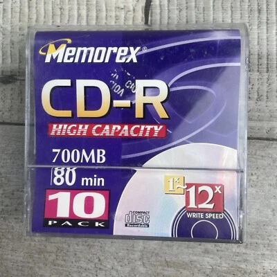 Memorex CD-R 40x 700MB 80 Min CDs in paper sleeves 9 Pack - One Missing* - Image 1 of 3