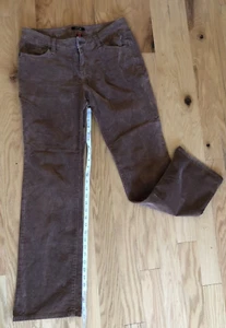 Apt. 9 Lightweight Corduroy Brown Stretch Pants Women's 10 Boot Leg M Rise - Picture 1 of 7
