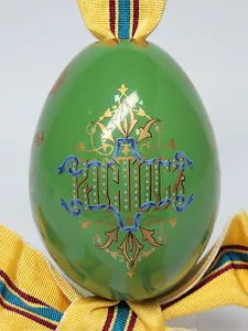 UOVO DI PASQUA IMPERIALE RUSSO in porcellana dipinta/ХРИСТОС ВОСКРЕСЕ Cristo è risorto - Foto 1 di 13