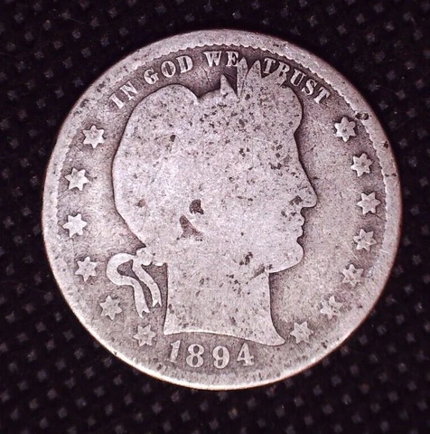 1894-S Barber Silver Quarter 25(C) San Francisco Mint #077 Cover