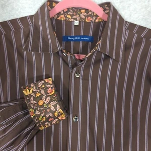 Georg Roth Los Angeles Men's Blue Cotton Long Sleeve Button Down Shirts Size M - Picture 1 of 8