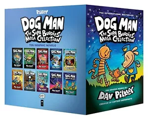 Dog Man: The Supa Buddies Mega Collection Box Set (Dog Man #1-10) NEW Hardcover - Imagen 1 de 1