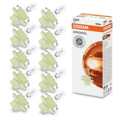 OSRAM bx8 4d 2W 2352MFX6 GLÜHLAMPE 12V INSTRUMENTENBELEUCHTUNG 10x STÜCK - Bild 1 von 4