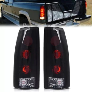 Tail Lights for 1988-1998 Chevy GMC C/K 1500 2500 3500 Black Smoke Brake Lamps - Picture 1 of 15