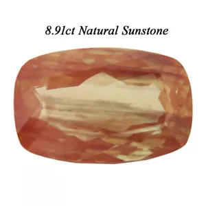 Precioso rodamiento de cobre natural de 8,91 quilates piedra solar andesina extraída en Oregon, EE. UU. - Imagen 1 de 8