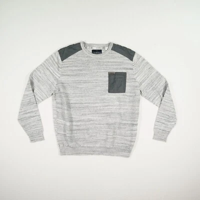 C&A CANDA Herren Pullover Gr. XL grau weiß Strickpullover Langarm Rundhals Baumw - Bild 1 von 4