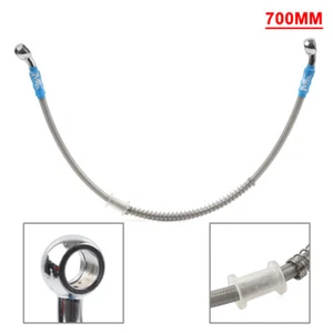 Tubo de manguera de aceite de embrague de freno de acero trenzado DOT de 70 cm para motocicleta - Imagen 1 de 6