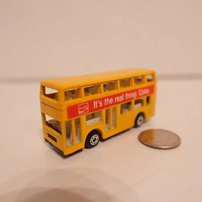 RARE YELLOW MATCHBOX LEYLAND TITAN DOUBLE DEAKER BUS 1981 Coca Cola COKE !!! - Image 1 of 3