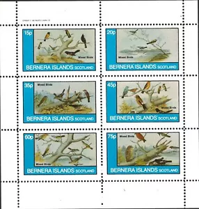 Bernera Islands Scotland 1982, Birds, MNH M/S Sheet of 6 Stamps #M1591 - Picture 1 of 1