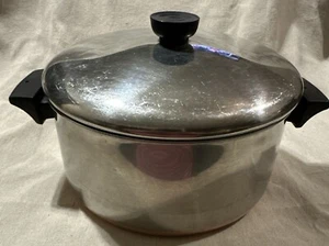 Vintage Revere Ware 4 1/2 Quart Suppentopf Dutch Oven Kupfer mit Deckel Clinton Ill - Bild 1 von 7