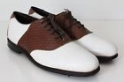 Chaussures de golf homme Allen Edmonds Honors Collection Redan marron et blanc taille 10,5 D