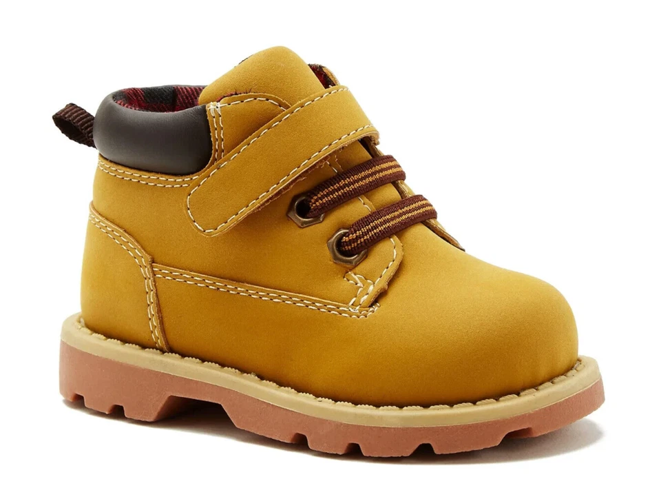 Garanimals Little Boys Toddler Hiking Work Boot Strap Tan Wheat SIze 5 - Image 1 of 4