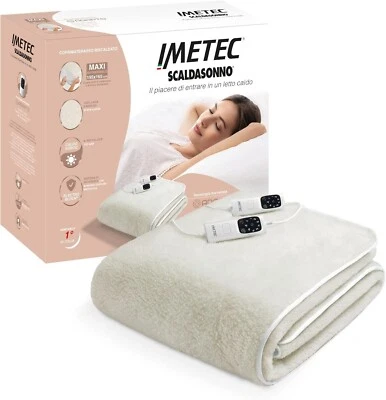 Imetec Scaldasonno Adapto maxi 100% lana e merino matrimoniale 165x195 cm - Immagine 1 di 4