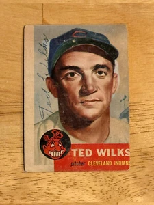 TED WILKS SIGNED AUTOGRAPHED 1953 TOPPS CARD # 101 CLEVELAND INDIANS - Picture 1 of 2