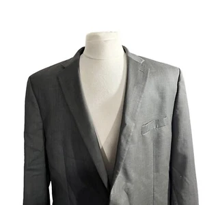 Ralph Lauren graues Crosshatch 2 Knopf Anzug Sakko Gr. 50 L Sportmantel 100% Wolle - Bild 1 von 13