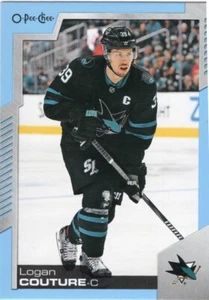 20-21 2020-21 OPC Logan Couture BLUE BORDER INSERT #392-Sharks - Picture 1 of 1