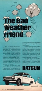 1969 Datsun 510 "Bad Weather Friend" Original Print Ad - Picture 1 of 1