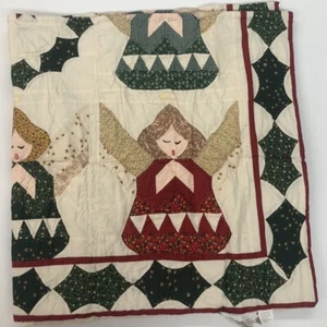 American Pacific Christmas Angel Patchwork Quilt Throw Blanket/Wall Hanging New - Picture 1 of 8