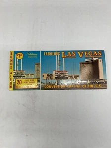 VTG Book Of 20 Las Vegas Post Cards Old Mafia Age Casinos All Attached Unused - Picture 1 of 18