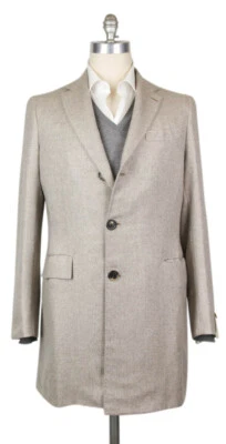 Luigi Borrelli Light Brown Cashmere Solid Coat -  40/50 - (26295) - Image 1 of 4