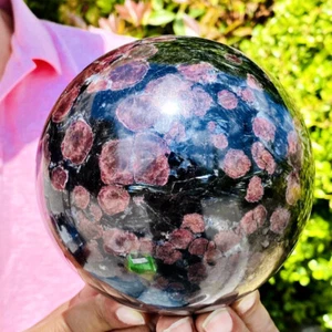 7,05 libbre sfera di cristallo granato naturale cristallo di quarzo sfera energetica Reiki guarigione - Foto 1 di 17