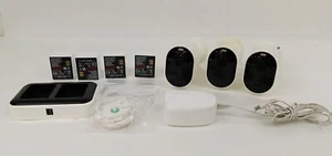Arlo Pro 4 Spotlight Camera Security Bundle 3 Wire-Free Cameras - White - Picture 1 of 3