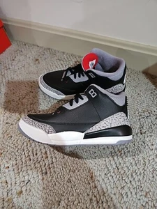 Air Jordan 3 Retro Preschool Black Cement *NEW* Size 3 Youth - Picture 1 of 8