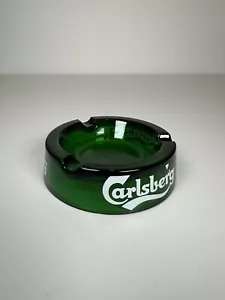 Vintage Retro Carlsberg grünes Glas Aschentablett 1990er Jahre - Bild 1 von 8