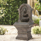 Solar Powered Water Feature Classical 3 Tier Fountain Imperial Lion Cascade Led