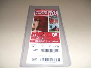 BRYCE HARPER 1ST MULTI-HIT GAME HITS#3,4,&5 rbi#2 1ST 2 RUNS MINT TICKET 5/2/12 - Picture 1 of 1
