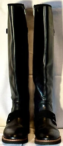 FRANCO SARTO US8M, NWOT, Tall Leather Boot w lug sole, silver zipper, reg calf - Picture 1 of 9