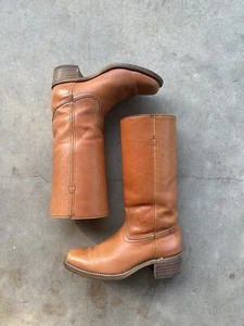 Vintage Frye Campus Boots Camel Made In USA Men’s Size 9D - Picture 1 of 16