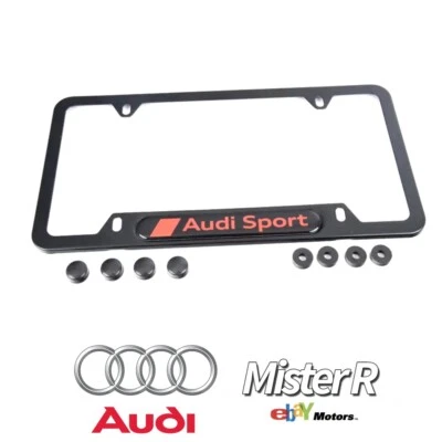 Audi Sport License Plate Frame • Genuine OE • #ZAW071801SDX9 - Image 1 of 4