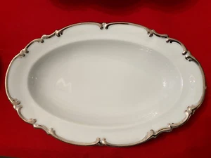 Revere Hutschenreuther Gelb Bavaria Sylvia Platin 10" ovale Servierplatte - Bild 1 von 6
