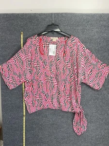 MICHAEL KORS Pullover Blouse Multicolor Abstract Print  SZ 1X - Picture 1 of 6