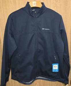 COLUMBIA Men's Size XL TUNNEL HILL EXS Full Zip Softshell Jacket Navy NEW $100  - Picture 1 of 4